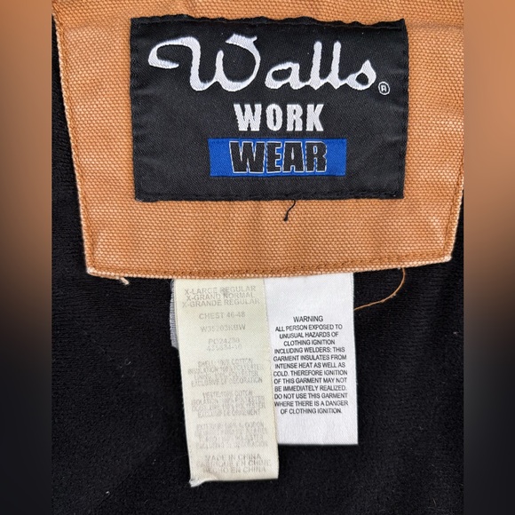 Walls Work Wear Brown Duck Canvas Jacket Mens XL 46-48 Distressed W35203KBW - Picture 5 of 13